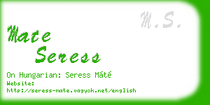 mate seress business card